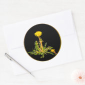 Dandelion blooming botanisch ronde sticker (Envelop)