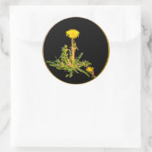 Dandelion blooming botanisch ronde sticker (Tas)
