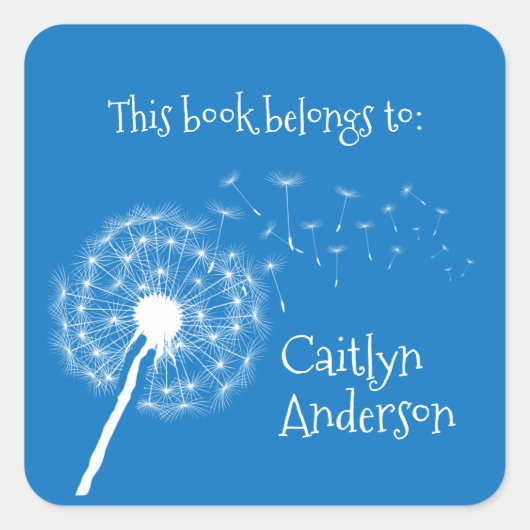 Dandelion Bookplate Sticker (Voorkant)