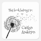 Dandelion Bookplate Sticker (Voorkant)