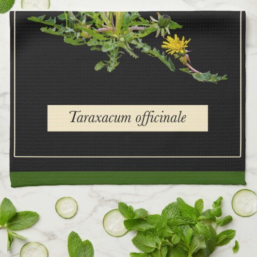 Dandelion botanical theedoek (Gevouwen)