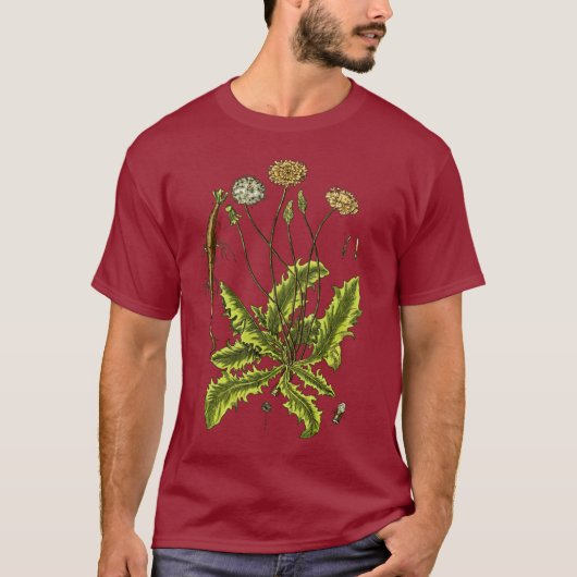 Dandelion Botanische illustratie T-shirt (Voorkant)