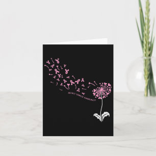 Dandelion Breast Cancer Awareness Roze Ribbon Supe Kaart