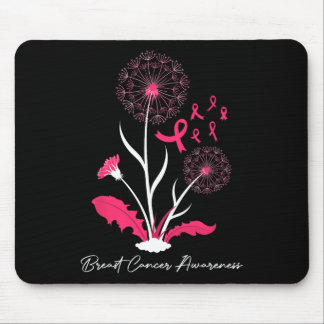 Dandelion Breast Cancer Awareness Roze Ribbon Supe Muismat