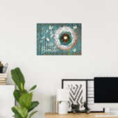 Dandelion Breathe Home Wall Art Poster (Thuiskantoor)