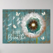 Dandelion Breathe Home Wall Art Poster (Voorkant)
