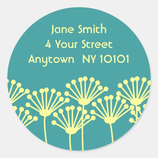 Dandelion Breeze Ronde Sticker (Voorkant)