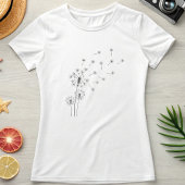 Dandelion Breeze; Whimsical Summer Floral T-shirt