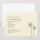 dandelion bridal doucheuitnodiging kaart (Voorkant / Achterkant)