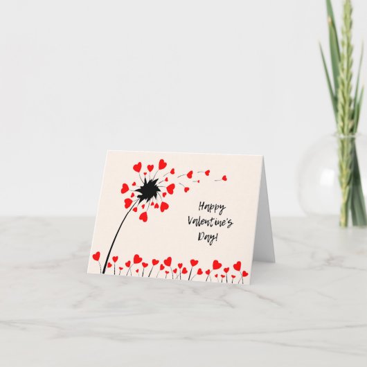 Dandelion briefkaart voor Valentijnsdag (Voorkant)