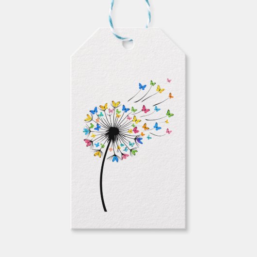 Dandelion butterfly flow cadeaulabel (Voorkant)