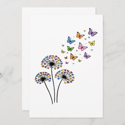 Dandelion butterfly flow kaart (Voorkant / Achterkant)