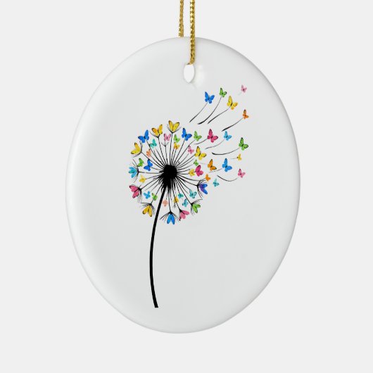 Dandelion butterfly flow keramisch ornament (Rechts)