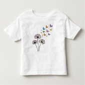 Dandelion butterfly flow kinder shirts (Voorkant)