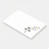 Dandelion butterfly flow post-it® notes (Schuin)