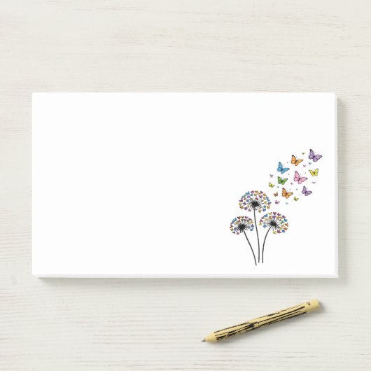 Dandelion butterfly flow post-it® notes (Op bureau)