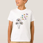 Dandelion butterfly flow t-shirt (Voorkant)