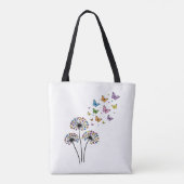 Dandelion butterfly flow tote bag (Achterkant)