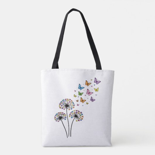 Dandelion butterfly flow tote bag (Achterkant)