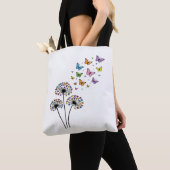 Dandelion butterfly flow tote bag (Dichtbij)