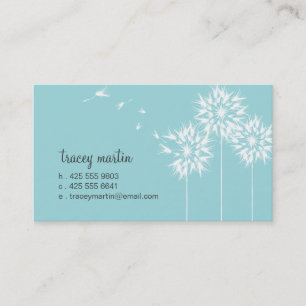 Dandelion Calling Card op de vloer Contactkaartje