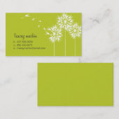 Dandelion Calling Card op de vloer Contactkaartje (Voorkant / Achterkant)