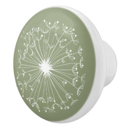 Dandelion Ceramic Knob. Keramische Knop