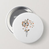 Dandelion Chicken Flower Floral Kippen Ronde Button 7,6 Cm (Voorkant /achterkant)