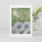 "Dandelion Clocks Fae"-uitnodiging Kaart (Staand voorkant)