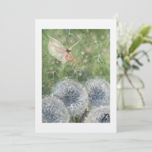 "Dandelion Clocks Fae"-uitnodiging Kaart (Staand voorkant)
