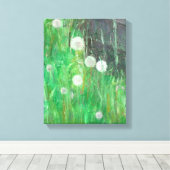 Dandelion Clocks in Grass 2008 oil op canvas Afdruk (Insitu (Houten vloer))