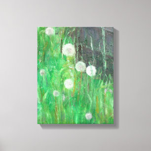 Dandelion Clocks in Grass 2008 oil op canvas Afdruk
