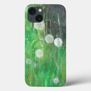 Dandelion Clocks in Grass 2008 oil op canvas iPhone 13 Hoesje