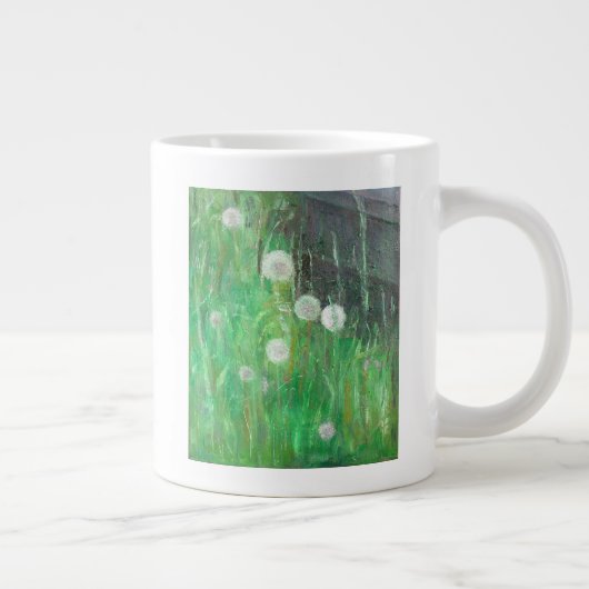 Dandelion Clocks in Grass 2008 oil op canvas Grote Koffiekop (Rechts)