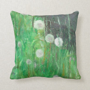 Dandelion Clocks in Grass 2008 oil op canvas Kussen