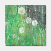 Dandelion Clocks in Grass 2008 oil op canvas Magneet (Voorkant)
