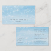 Dandelion Confetti Blue Waterverf Therapist Visitekaartje (Voorkant / Achterkant)