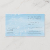 Dandelion Confetti Blue Waterverf Therapist Visitekaartje (Achterkant)