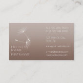 Dandelion Confetti Chocolate Glam Ombre Event Visitekaartje (Achterkant)