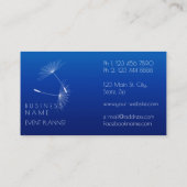 Dandelion Confetti Cobalt Blue Glam Ombre Event Visitekaartje (Achterkant)