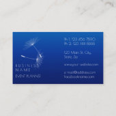 Dandelion Confetti Cobalt Blue Glam Ombre Event Visitekaartje (Achterkant)