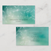 Dandelion Confetti Mint Blauwgroen Ombre Therapist Visitekaartje (Voorkant / Achterkant)