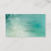 Dandelion Confetti Mint Blauwgroen Ombre Therapist Visitekaartje (Achterkant)