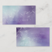 Dandelion Confetti Mint Paarse Ombre Therapist Visitekaartje (Voorkant / Achterkant)