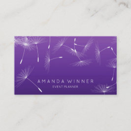 Dandelion Confetti Paars Lavanda Glam Ombre Event Visitekaartje