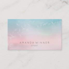 Dandelion Confetti Pink Blue Pantone Ombre Visitekaartje