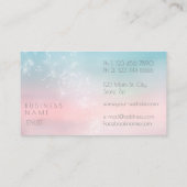 Dandelion Confetti Pink Blue Pantone Ombre Visitekaartje (Achterkant)