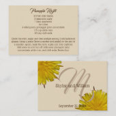 Dandelion Country Wedding Signature Drink Recipe Informatiekaartje (Voorkant / Achterkant)