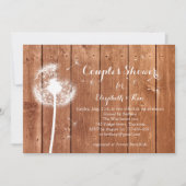 Dandelion Couple's Shower Invitation - eiken Kaart (Voorkant)