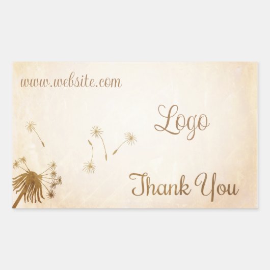 Dandelion Custom Business Logo Sticker (Voorkant)